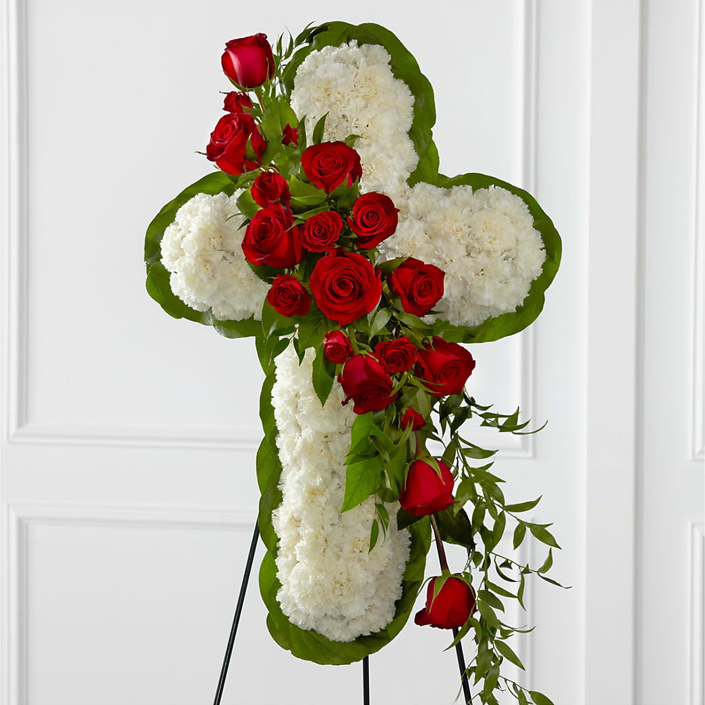 Floral Cross Easel – DIANA'S FLOWERS, Oak Hills CA