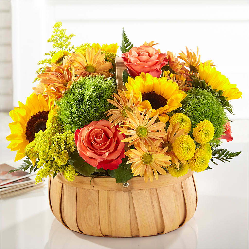 Harvest Sunflower Basket – DIANA'S FLOWERS, Oak Hills CA