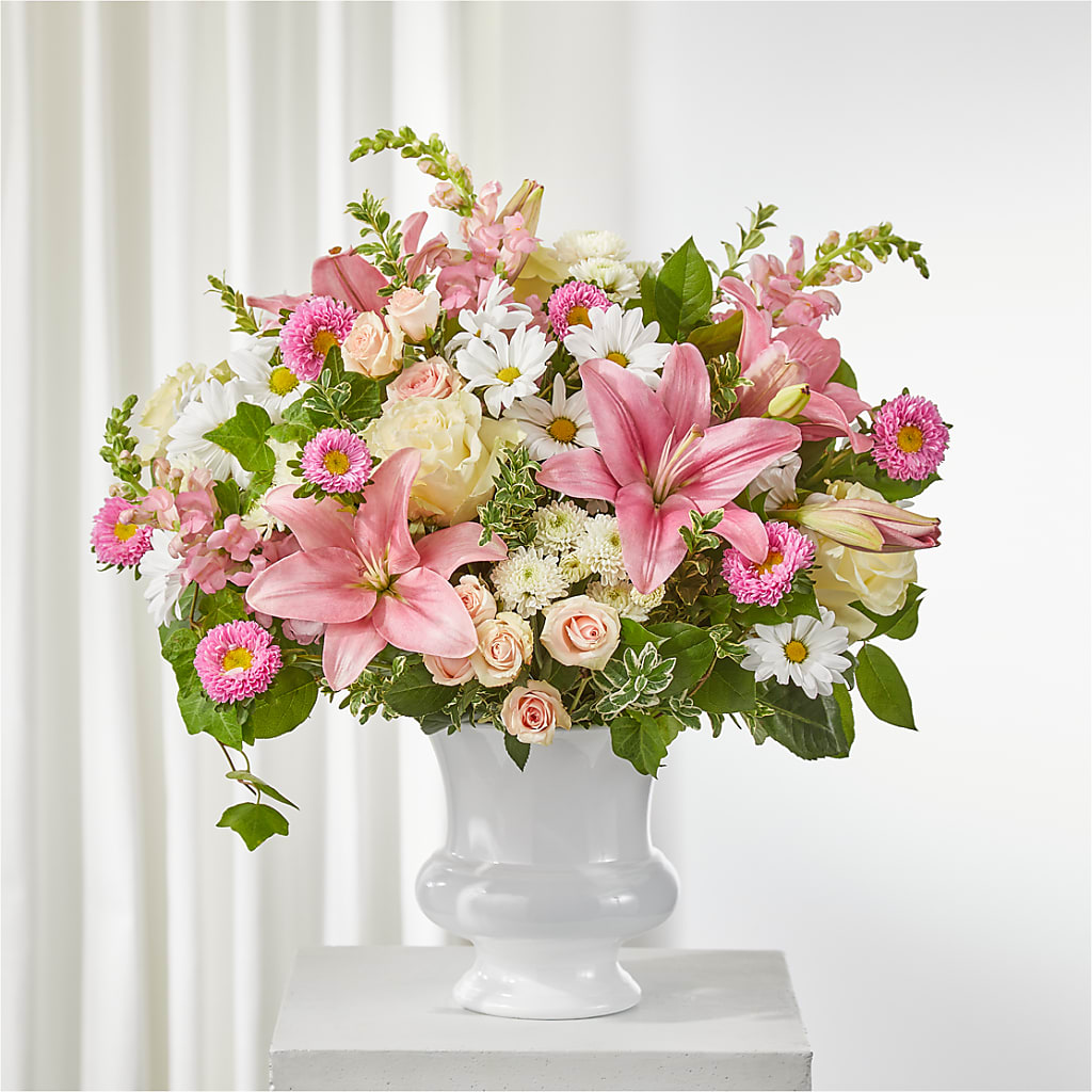 Empathetic Blooms Urn Arrangement – DIANA'S FLOWERS, Oak Hills CA