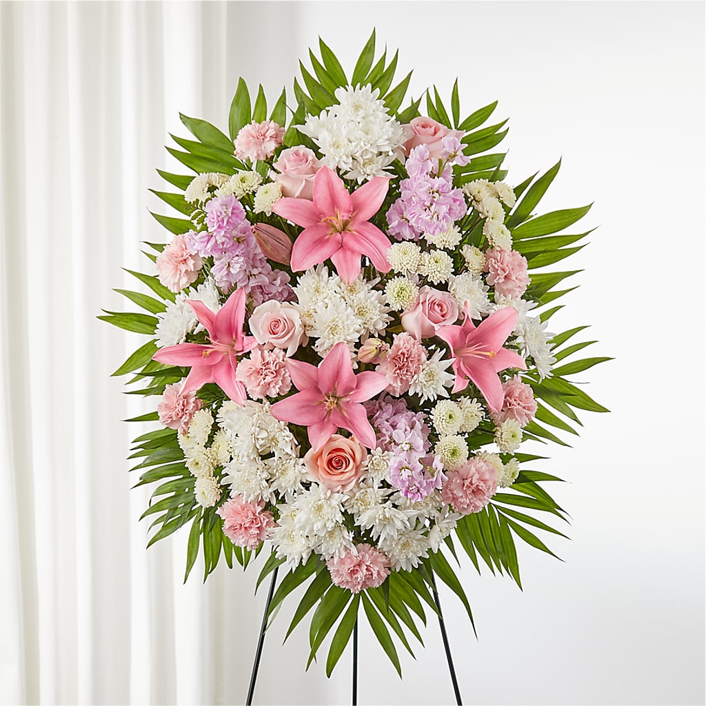 Offering Solace Standing Spray – DIANA'S FLOWERS, Oak Hills CA