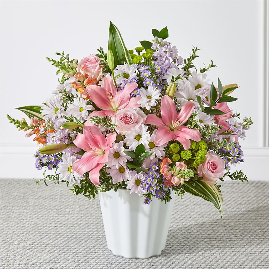 Abundant Compassion Floor Basket – DIANA'S FLOWERS, Oak Hills CA