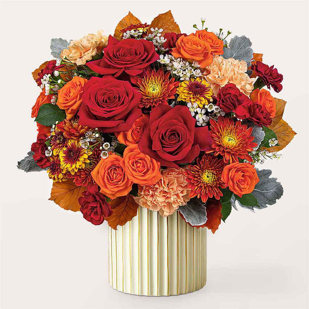 Merlot Bouquet with Ivory Vase – DIANA'S FLOWERS, Oak Hills CA