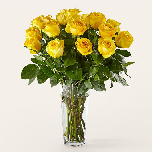 Long Stem Yellow Rose Bouquet – DIANA'S FLOWERS, Oak Hills CA