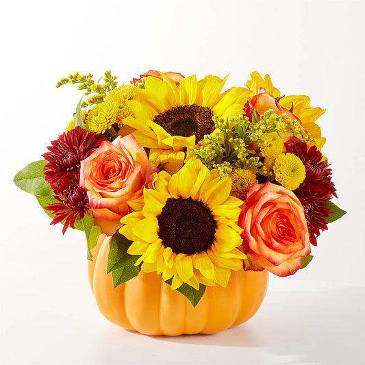 Golden Gourd Pumpkin Bouquet – DIANA'S FLOWERS, Oak Hills CA