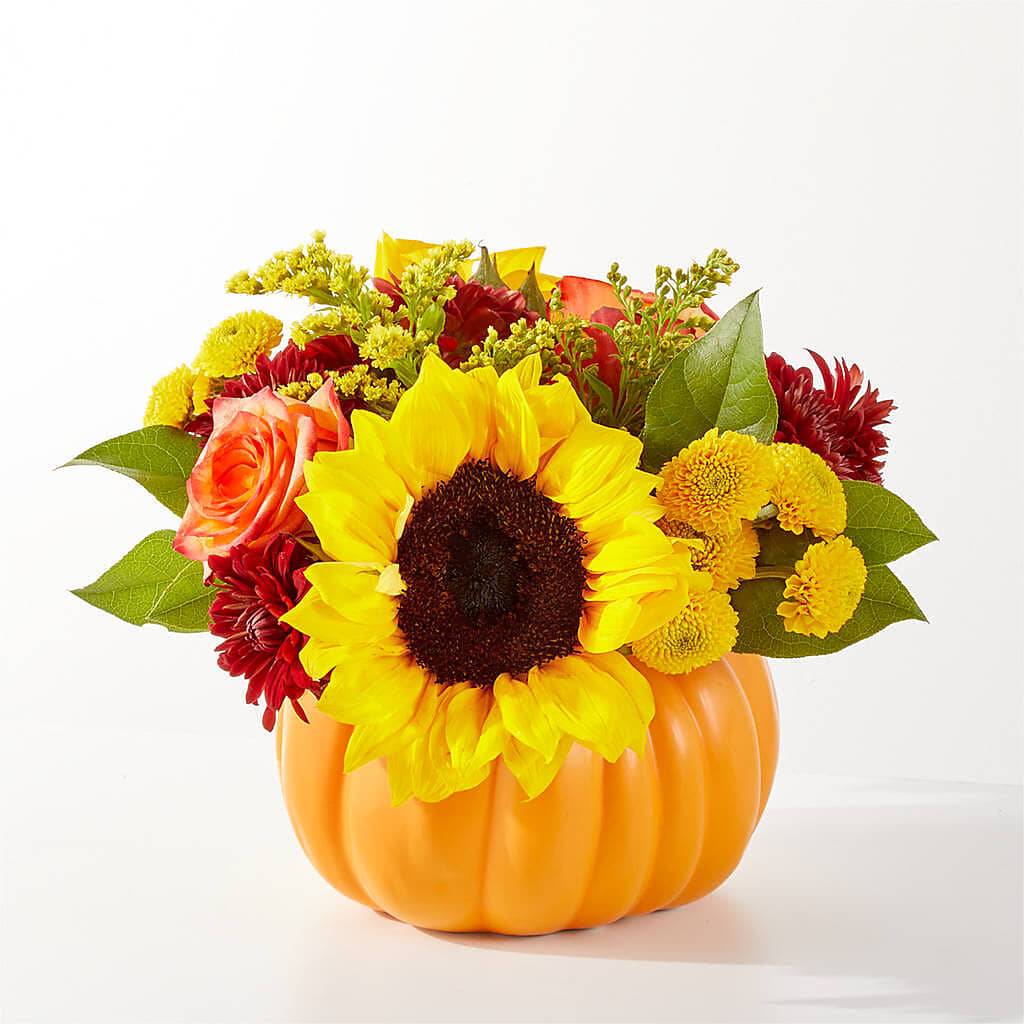 Golden Gourd Pumpkin Bouquet – DIANA'S FLOWERS, Oak Hills CA