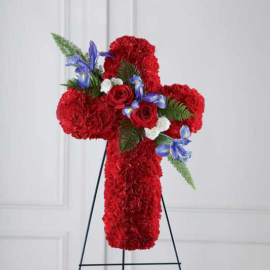 Faithful Hero Floral Cross – DIANA'S FLOWERS, Oak Hills CA