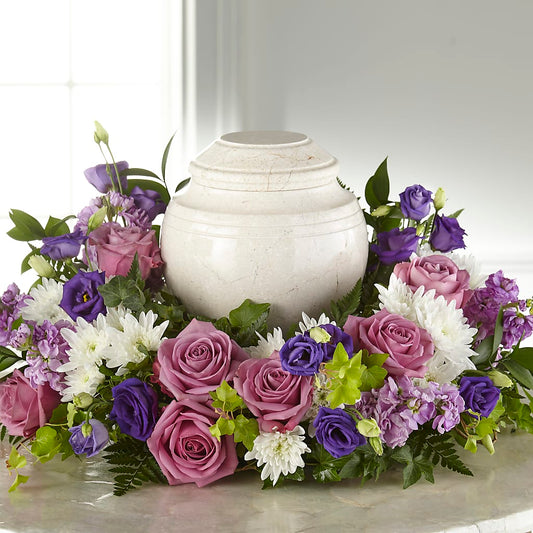 Blooming Sympathy Cremation Adornment – DIANA'S FLOWERS, Oak Hills CA