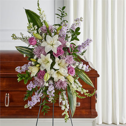 Grateful Hearts Standing Spray – DIANA'S FLOWERS, Oak Hills CA
