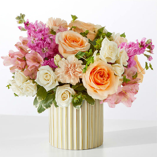 Paradise Bouquet with Ivory Vase – DIANA'S FLOWERS, Oak Hills CA