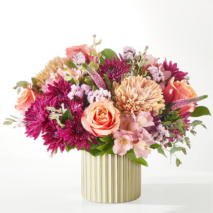 Berry Cobbler Bouquet with Ivory Vase – DIANA'S FLOWERS, Oak Hills CA