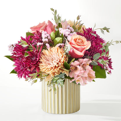 Berry Cobbler Bouquet with Ivory Vase – DIANA'S FLOWERS, Oak Hills CA