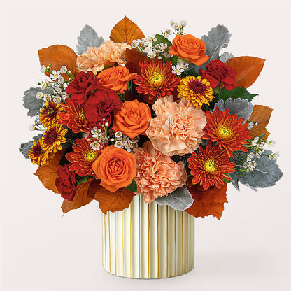 Merlot Bouquet with Ivory Vase – DIANA'S FLOWERS, Oak Hills CA