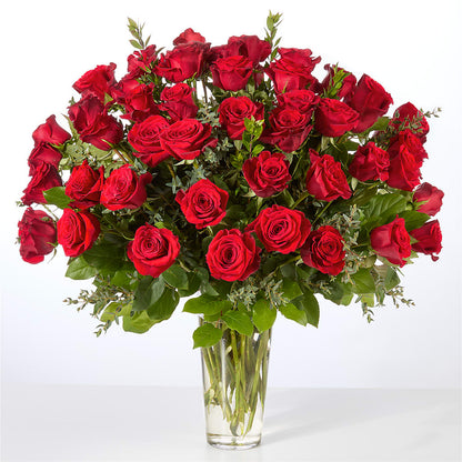 Forever Yours Fifty Stem Red Rose Bouquet – DIANA'S FLOWERS, Oak Hills CA